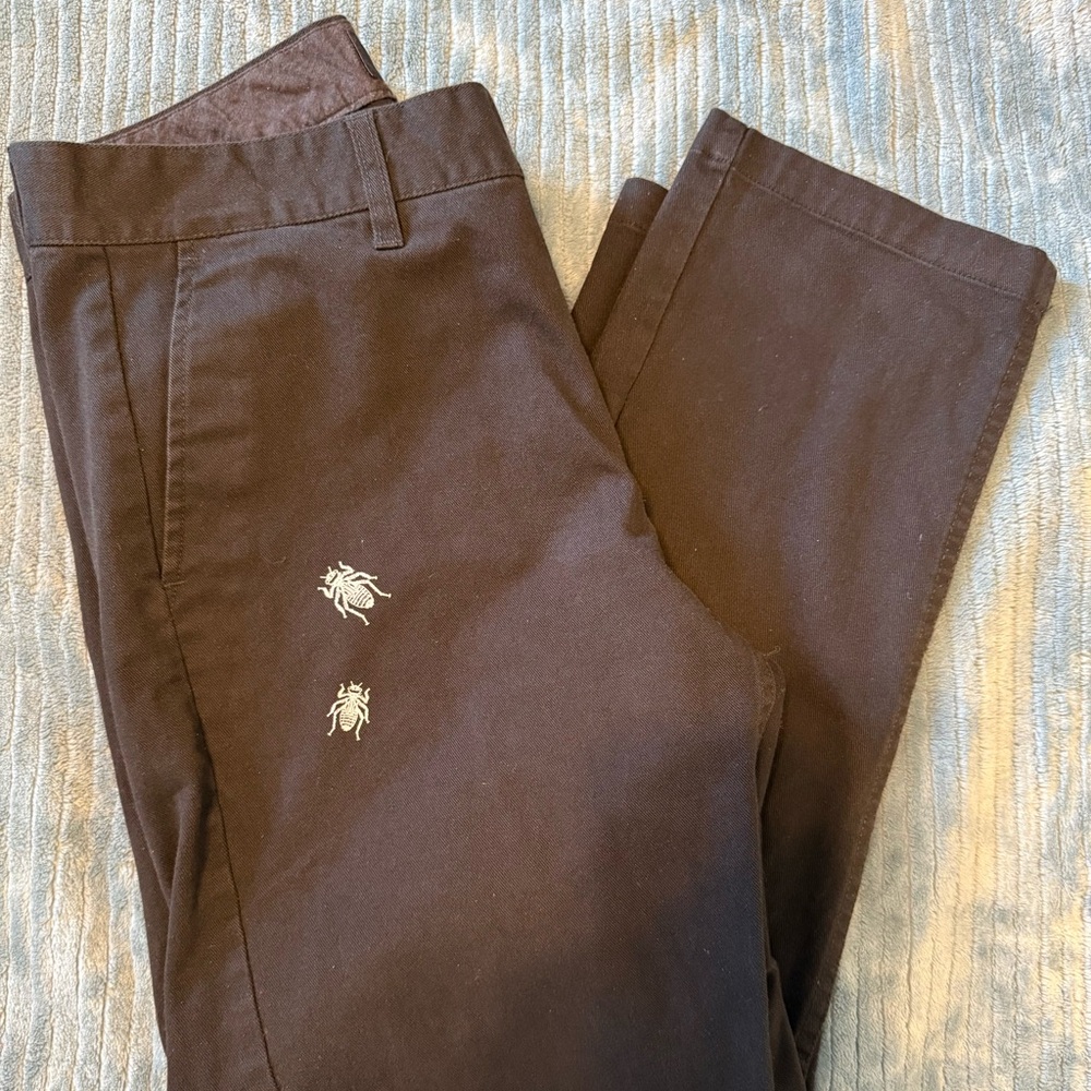 Men's OBEY Straggler Flooded Pants with Embroidered Detail